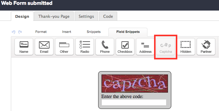 infusionsoft recaptcha update