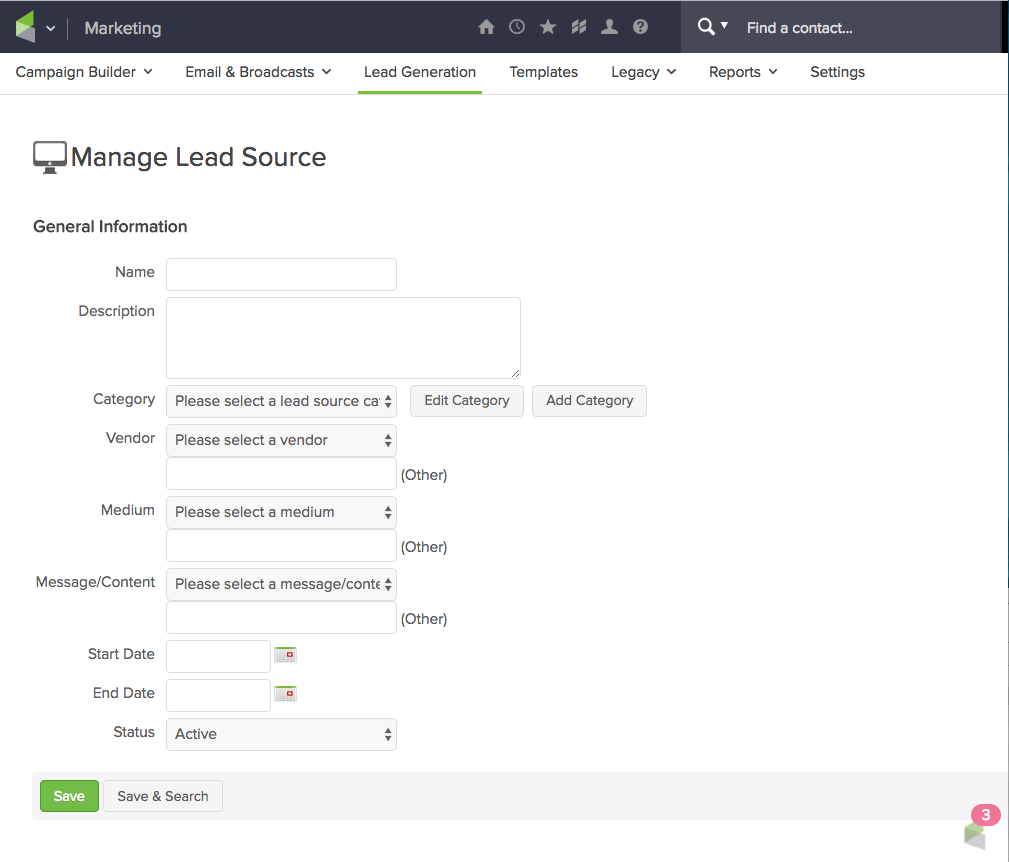 set up assign lead source infusionsoft