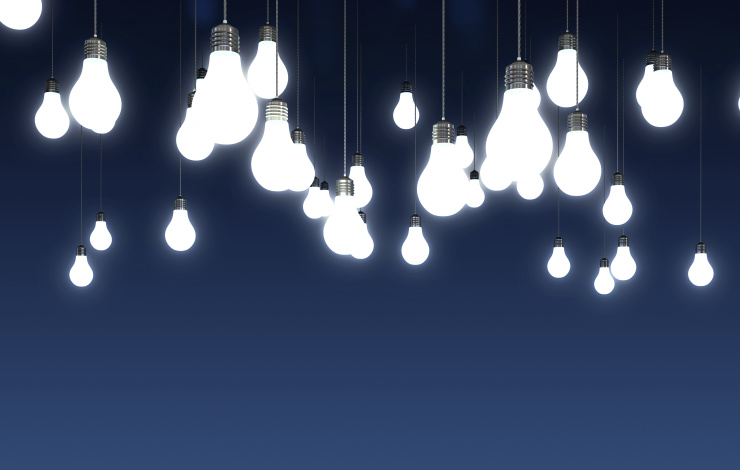 hanging lightbulbs