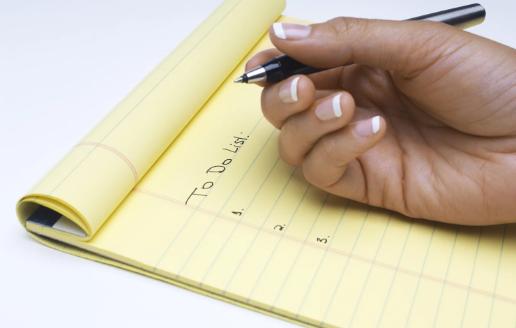writing a to-do list