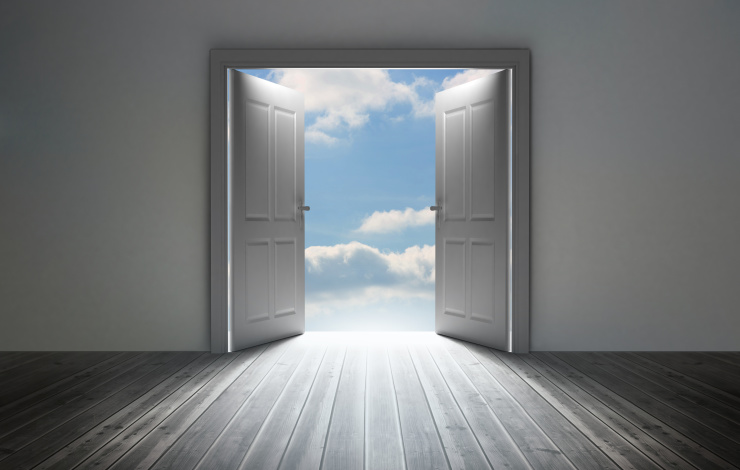 door opening to freedom