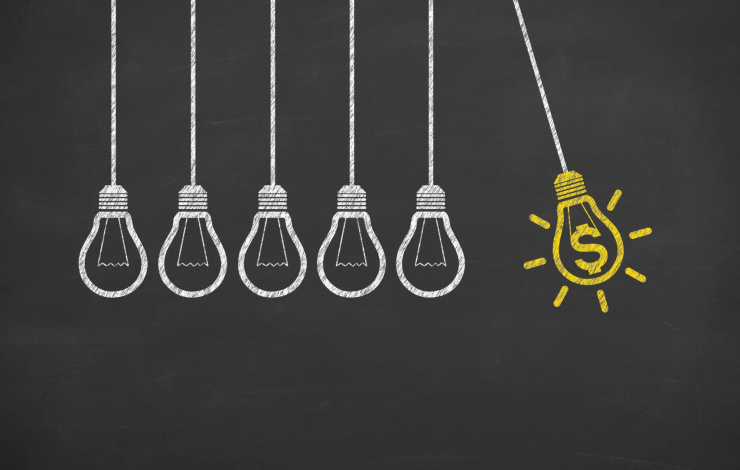 lightbulb with dollar sign