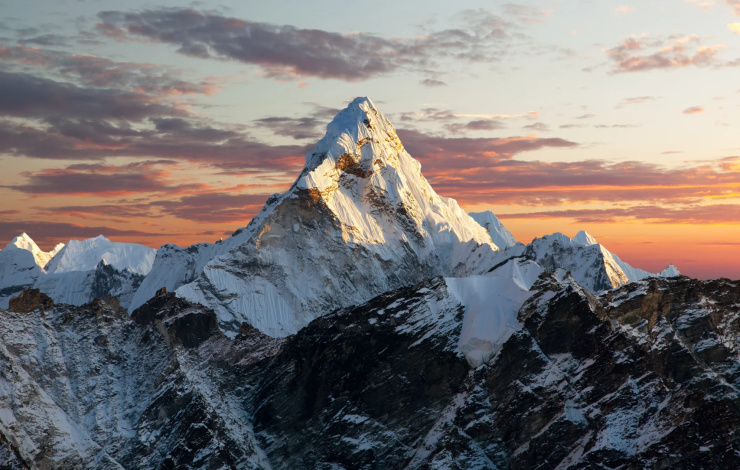 mountain at sunset