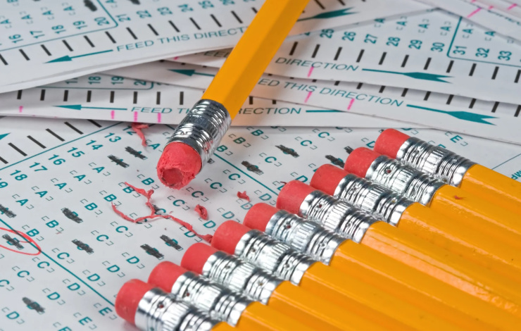 scantron and pencils