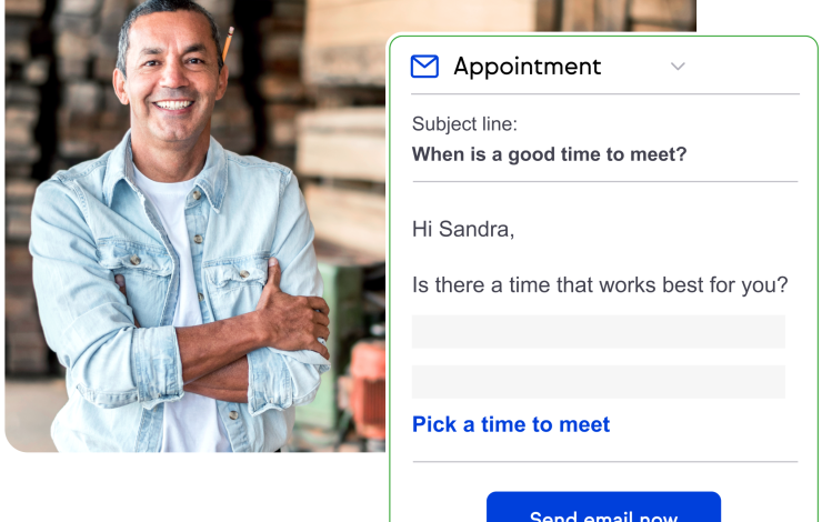 Client management example in the Keap app