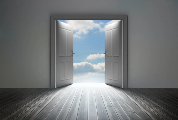 door opening to freedom