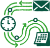 Illustration of automated email flow.