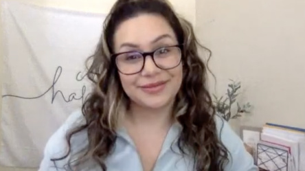 Still of Sarah Olea from their level-up moment video