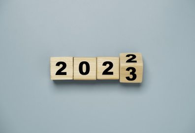 2023 New year wood blocks