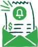 Icon depicting opening an invoice