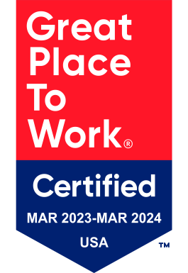 Great Place To Work Certified badge March 2023-2024