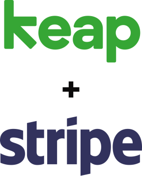 Keap logo plus Stripe Logo