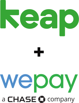 Keap logo plus WePay Logo
