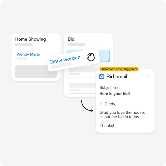 Lead in Keap flowing through automation steps and receiving emails.