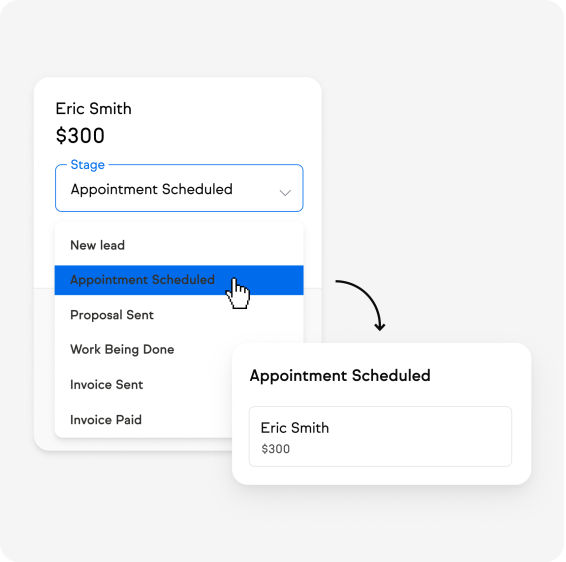 Graphic showing scheduling an appointment
