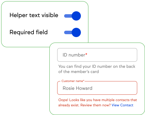 Smart Form demonstrating built-in field validation