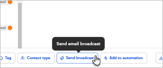 Send email broadcast in app example