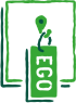 Icon of a plaque on a wall with tag hanging from a hook on the center, with the tag reading 'EGO'