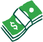 Icon of a stack of money