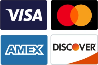 Visa, Mastercard, Amex, and Discover