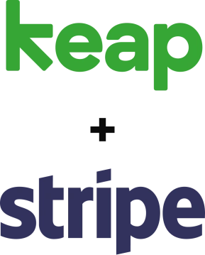 Keap logo plus Stripe Logo