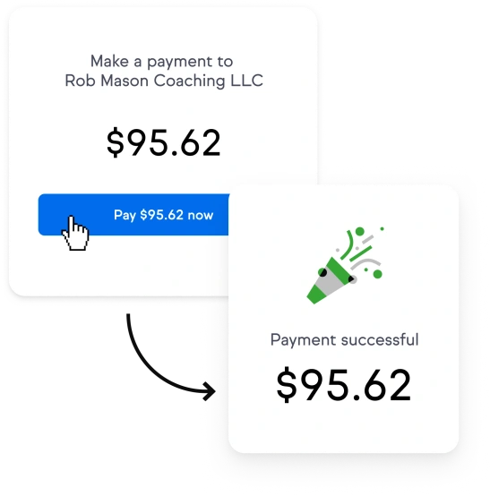 Make it easy for your client to pay you with pay now buttons in your invoices.