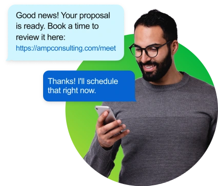 Automated text message example