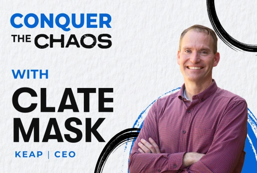 Keap CEO Clate Mask podcast show thumbnail