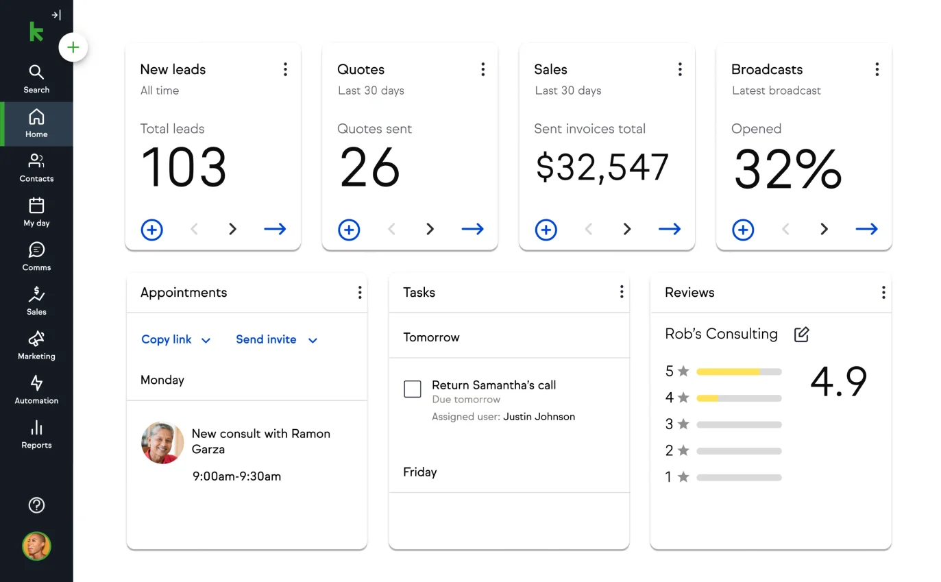 Salesforce alternative: Keap  