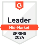 Leader in G2 Mid-Market 2024 Badge