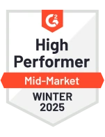 G2 badge winter 2025 - high performer mid-market