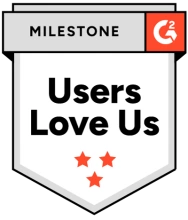 G2 award badge - users love us