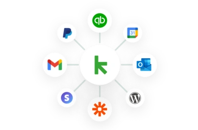 Graphic showing the Keap app's integrations