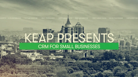 Crm for small business Keap youtube thumbnail city horizon