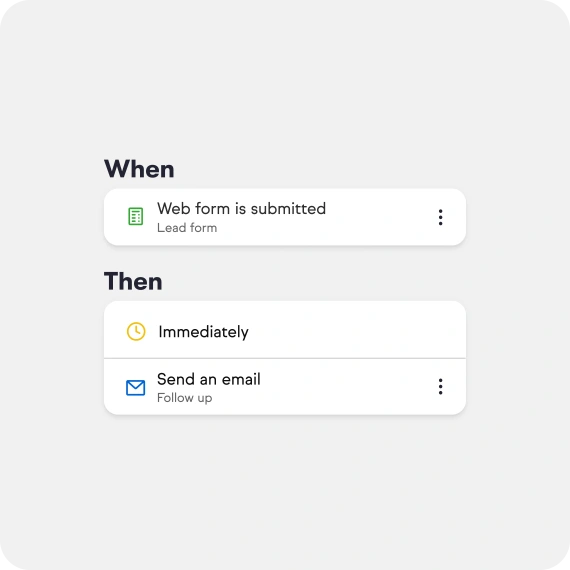 Example of automated follow-up