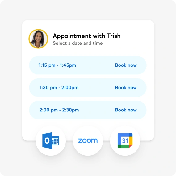 Screenshot of client appointment automation.