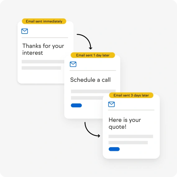 Screenshot of email follow up automation