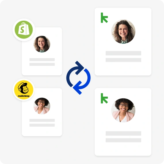 Graphic showing how Keap integrates with other applications.