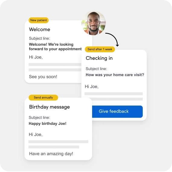 Example of automated messages