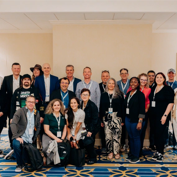 A photo of a group of partners at a past Partnerkon event