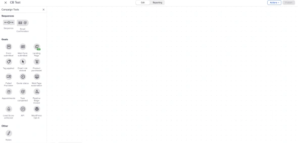 Screenshot of old automation builder