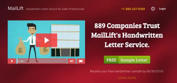 MailLift sample latter ad