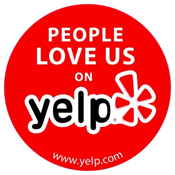 People love us on Yelp sticker