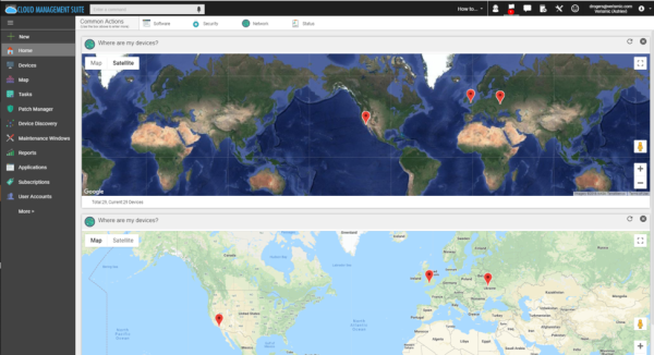 Cloud Management Suite map