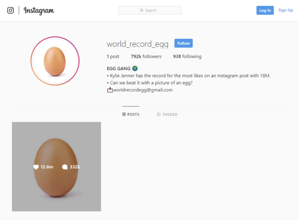 Instagram egg
