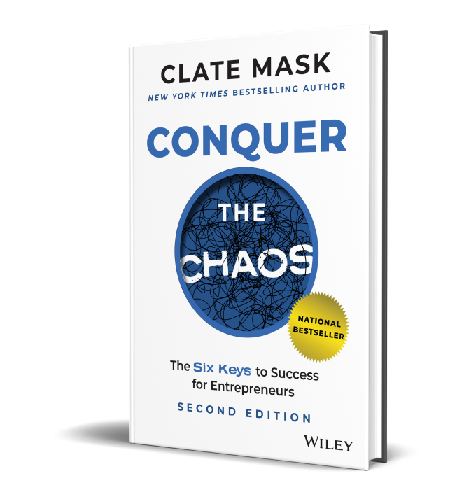 Episode cover of Conquer the Choas podacst with Clate Mask