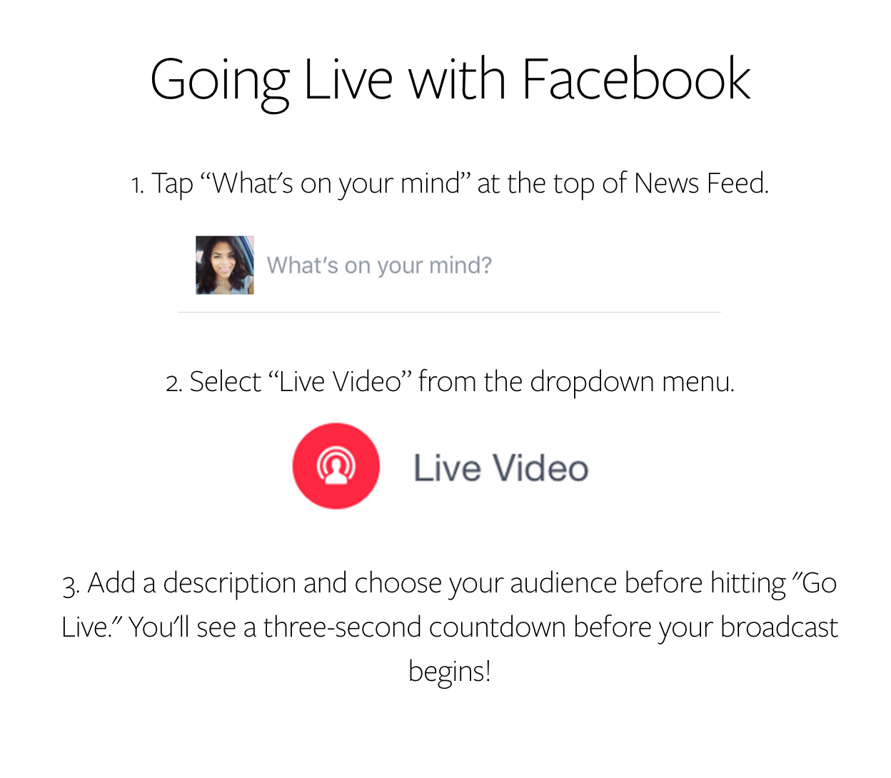 Going Live with Facebook Instructions 