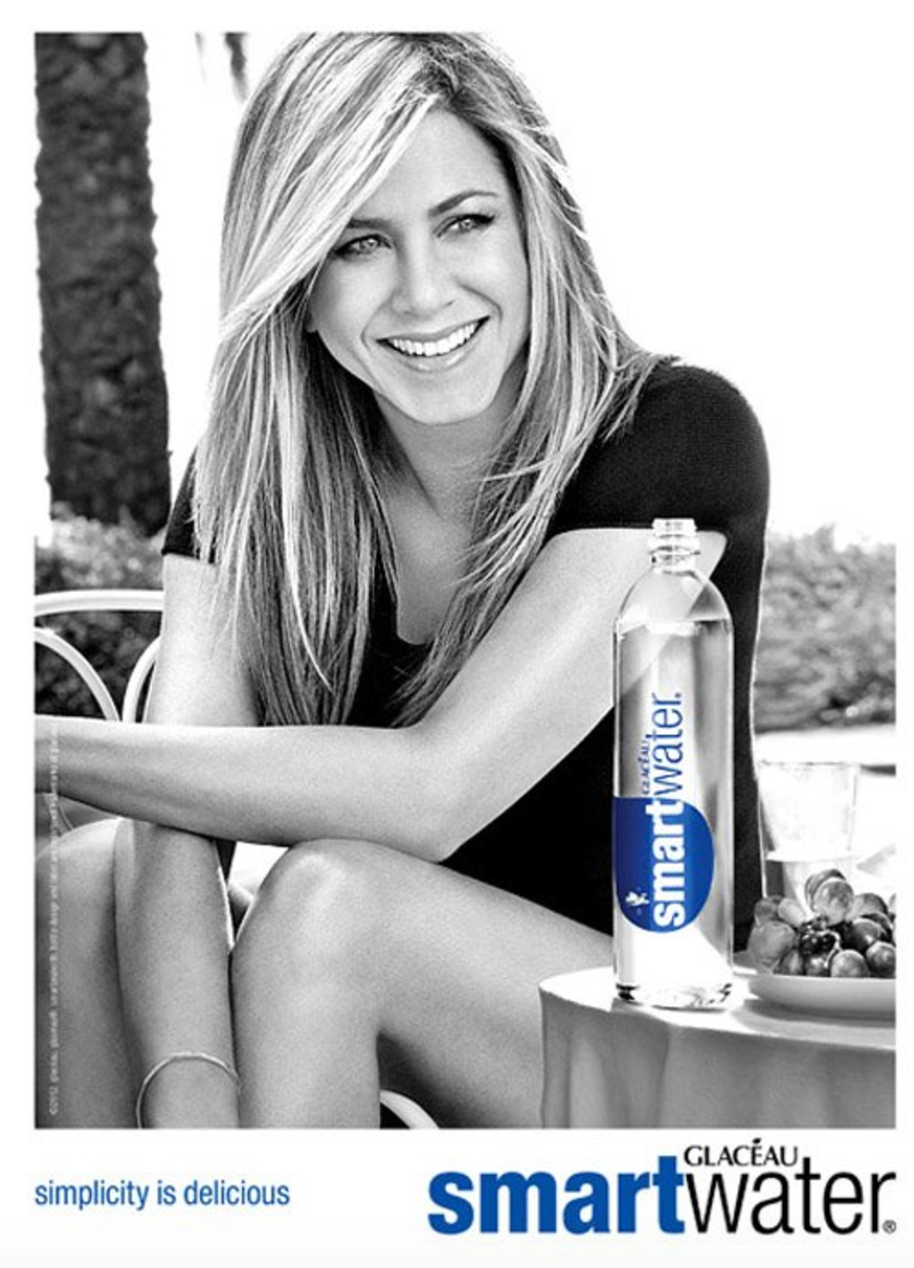 Jennifer Aniston Smart Water marketing claim