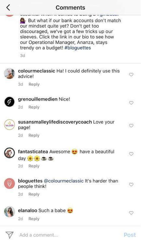 instagram marketing comments
