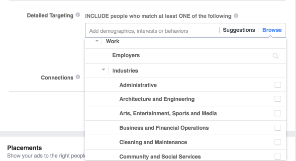 audience work segmentation in facebook ads